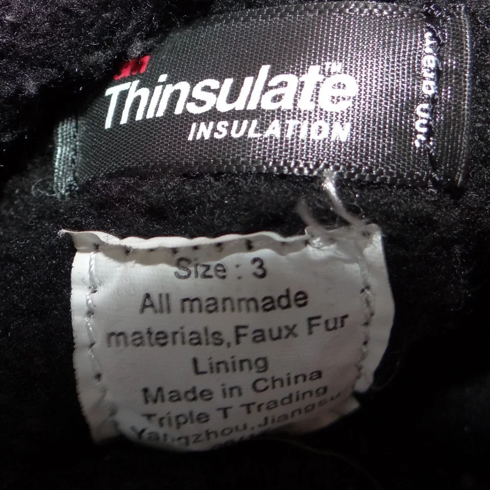 Northside Kids Pink Black Thinsulate Insulated Winter Snow Boots Size 3‎